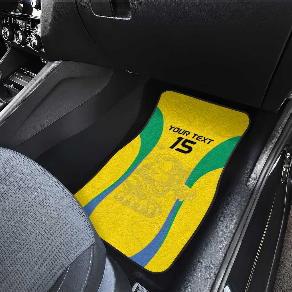 Custom Gabon Football Car Mats Go Champions Les Pantheres - African Pride
