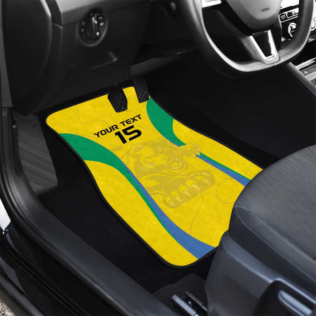 Custom Gabon Football Car Mats Go Champions Les Pantheres - African Pride