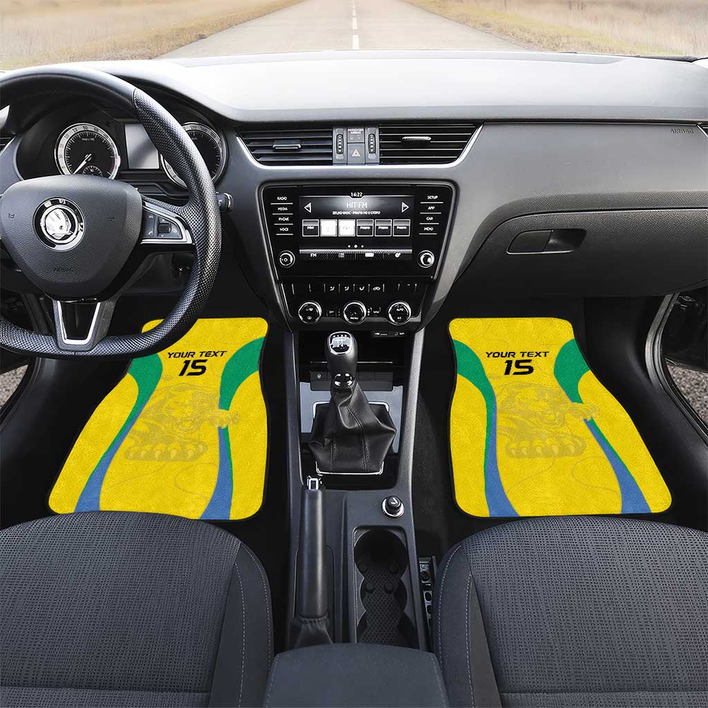 Custom Gabon Football Car Mats Go Champions Les Pantheres - African Pride