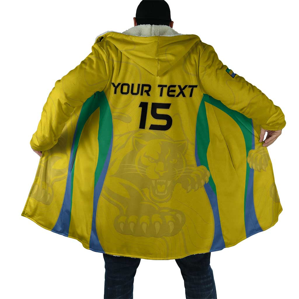 Custom Gabon Football Cloak Go Champions Les Pantheres - African Pride