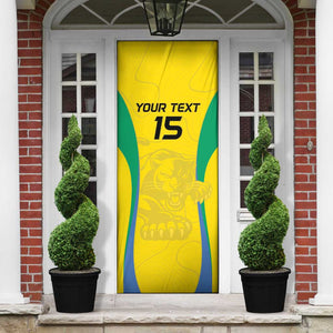 Custom Gabon Football Door Cover Go Champions Les Pantheres - African Pride