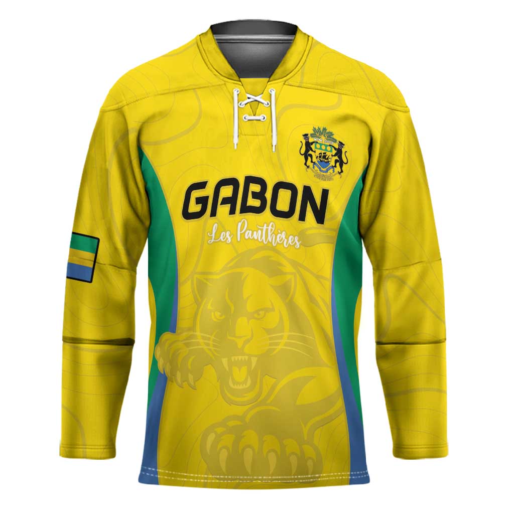 Custom Gabon Football Hockey Jersey Go Champions Les Pantheres - African Pride