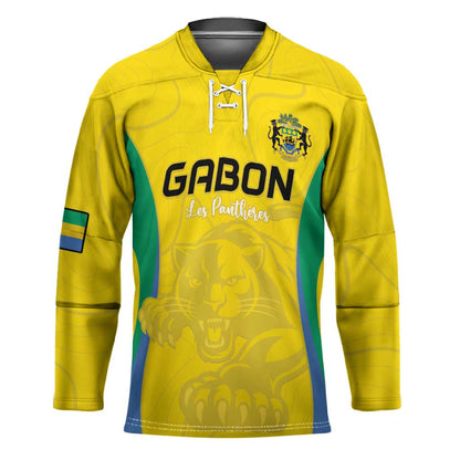 Custom Gabon Football Hockey Jersey Go Champions Les Pantheres - African Pride