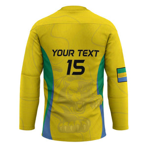 Custom Gabon Football Hockey Jersey Go Champions Les Pantheres - African Pride