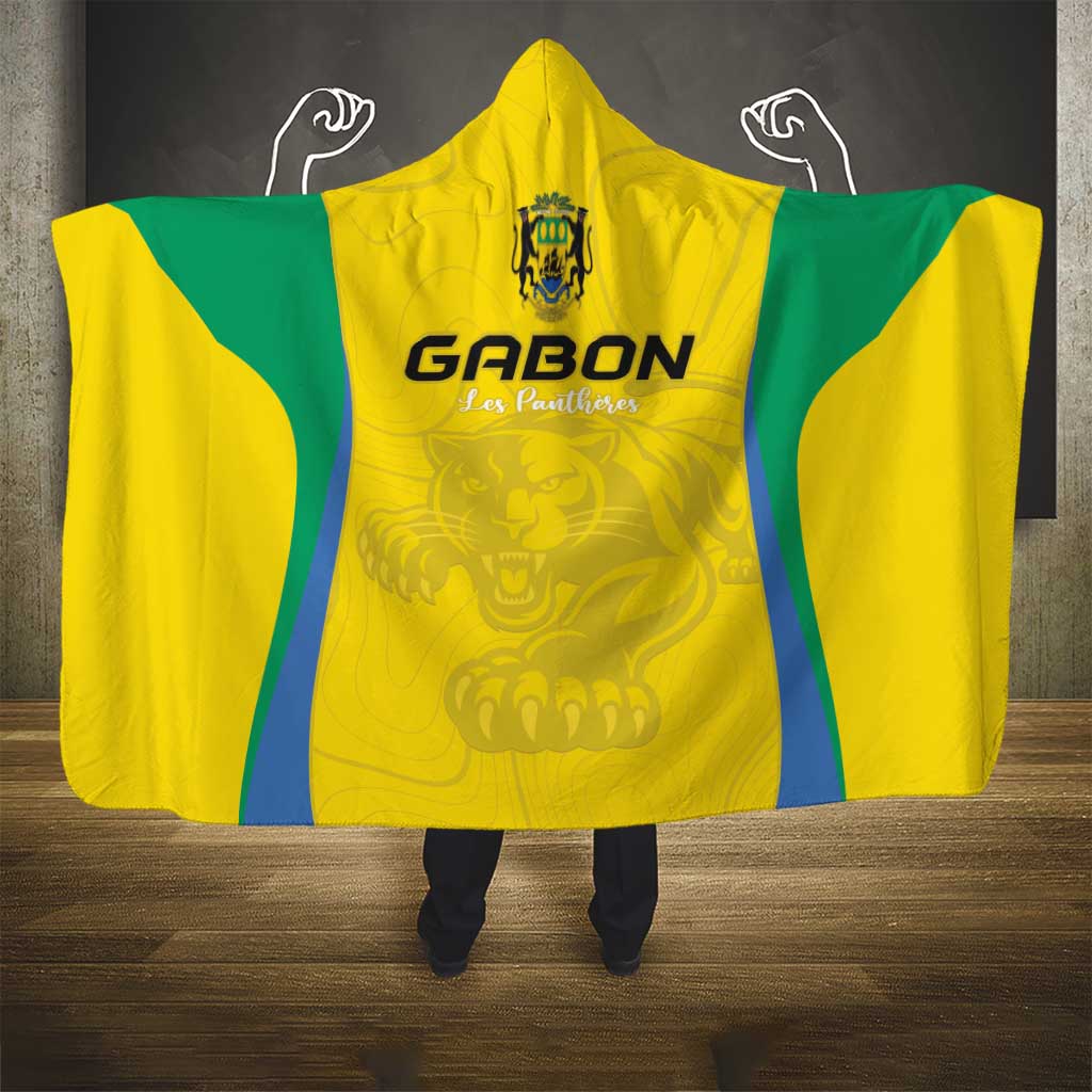 Gabon Football Hooded Blanket Go Champions Les Pantheres - African Pride