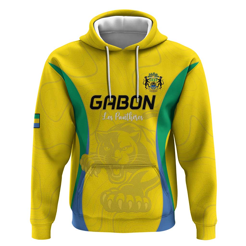 Custom Gabon Football Hoodie Go Champions Les Pantheres - African Pride