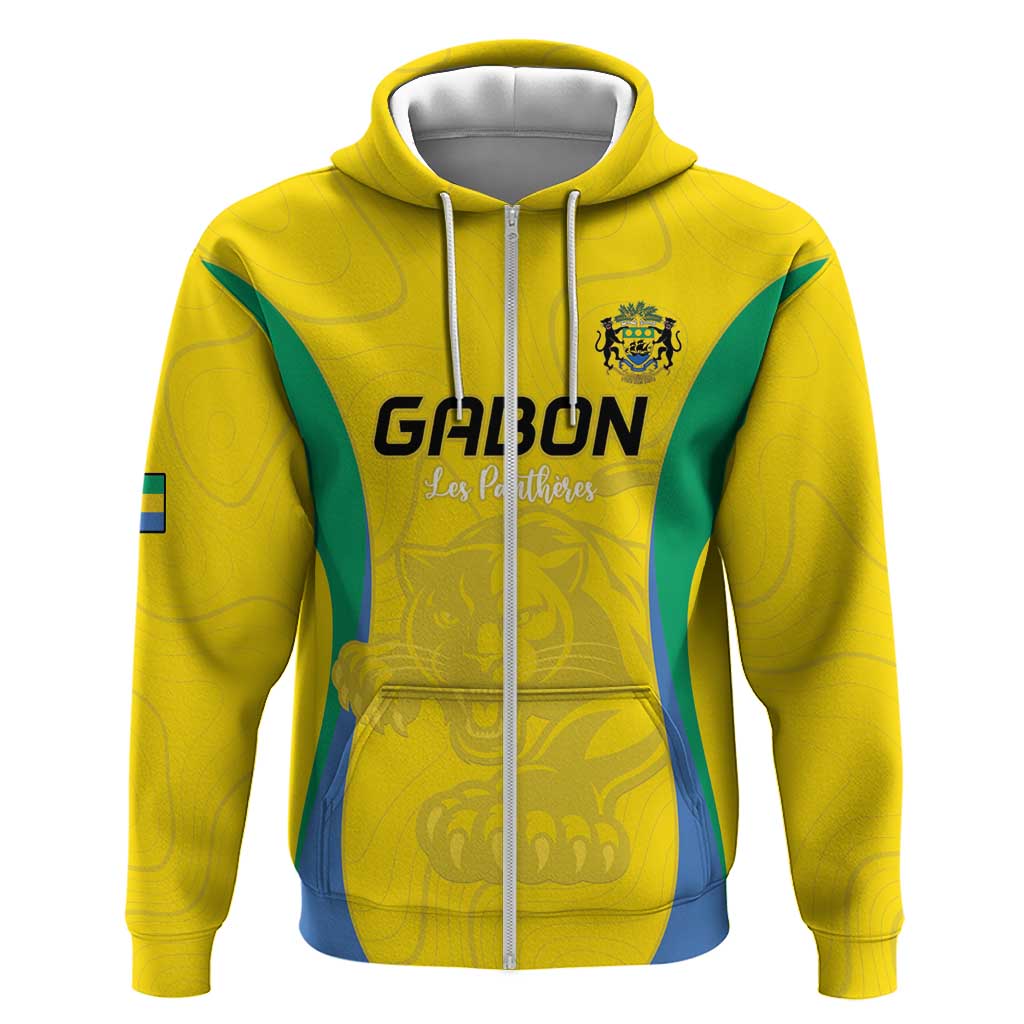 Custom Gabon Football Hoodie Go Champions Les Pantheres - African Pride