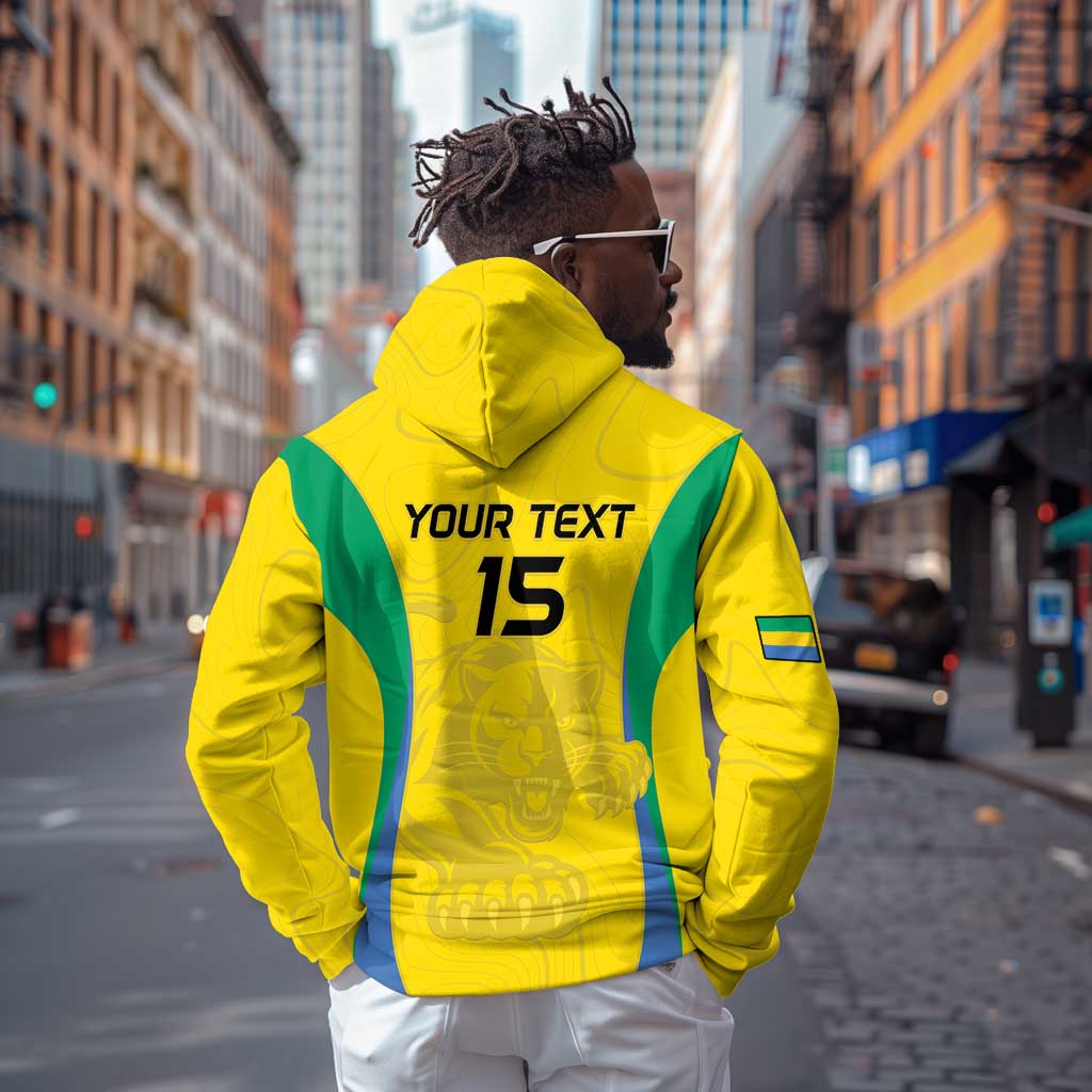 Custom Gabon Football Hoodie Go Champions Les Pantheres - African Pride