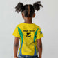 Custom Gabon Football Kid T shirt Go Champions Les Pantheres - African Pride