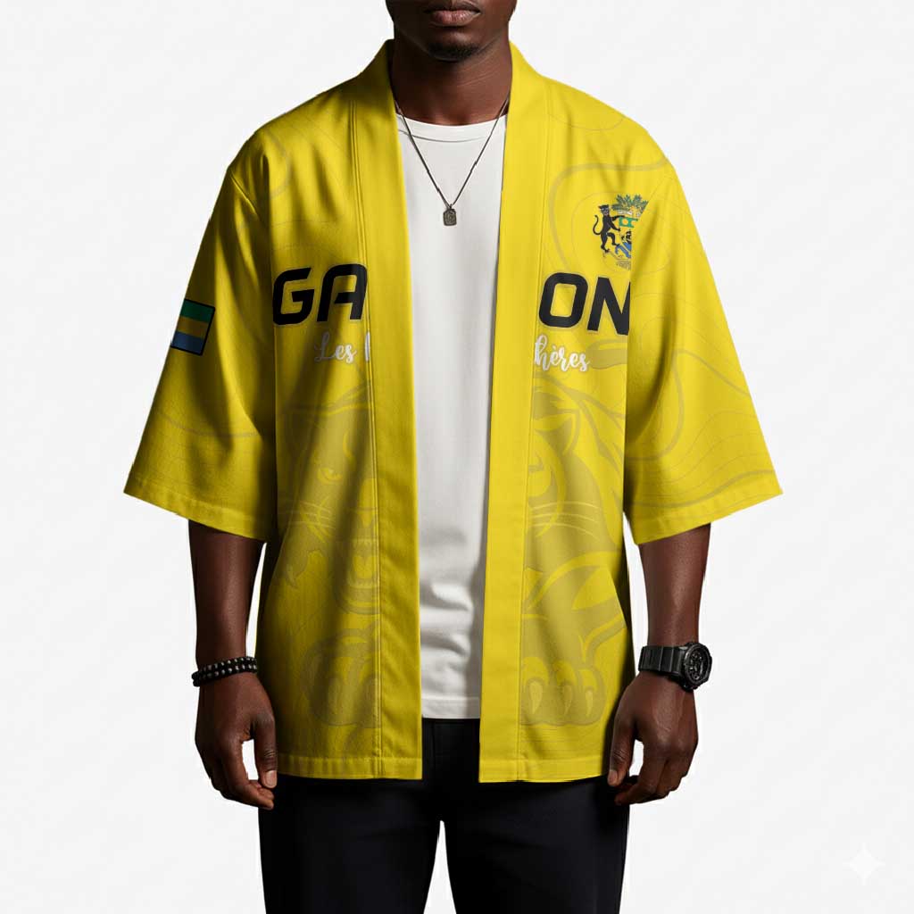 Custom Gabon Football Kimono Go Champions Les Pantheres - African Pride