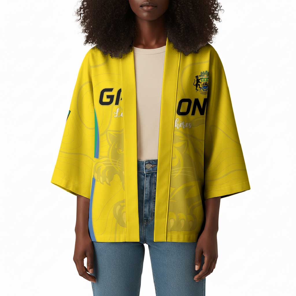 Custom Gabon Football Kimono Go Champions Les Pantheres - African Pride