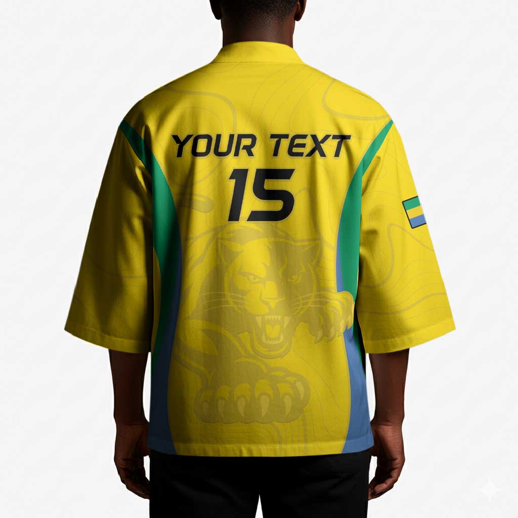 Custom Gabon Football Kimono Go Champions Les Pantheres - African Pride