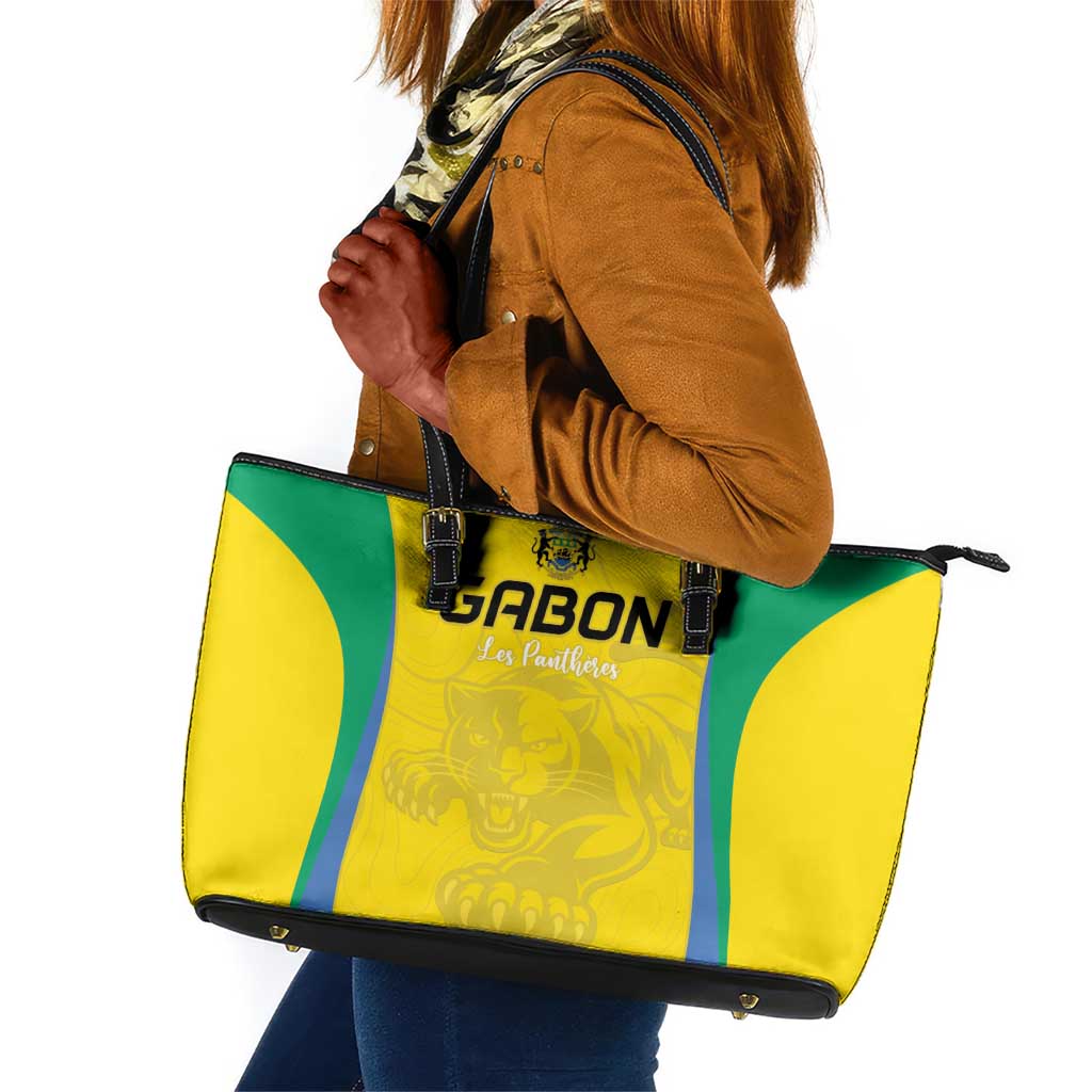 Gabon Football Leather Tote Bag Go Champions Les Pantheres - African Pride