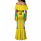 Custom Gabon Football Mermaid Dress Go Champions Les Pantheres - African Pride