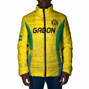 Custom Gabon Football Padded Jacket Go Champions Les Pantheres - African Pride