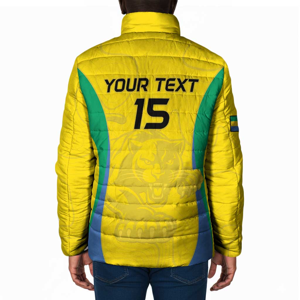Custom Gabon Football Padded Jacket Go Champions Les Pantheres - African Pride