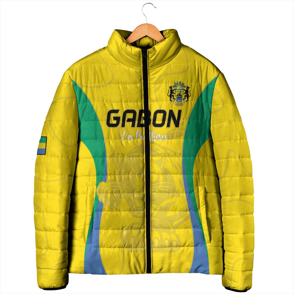 Custom Gabon Football Padded Jacket Go Champions Les Pantheres - African Pride
