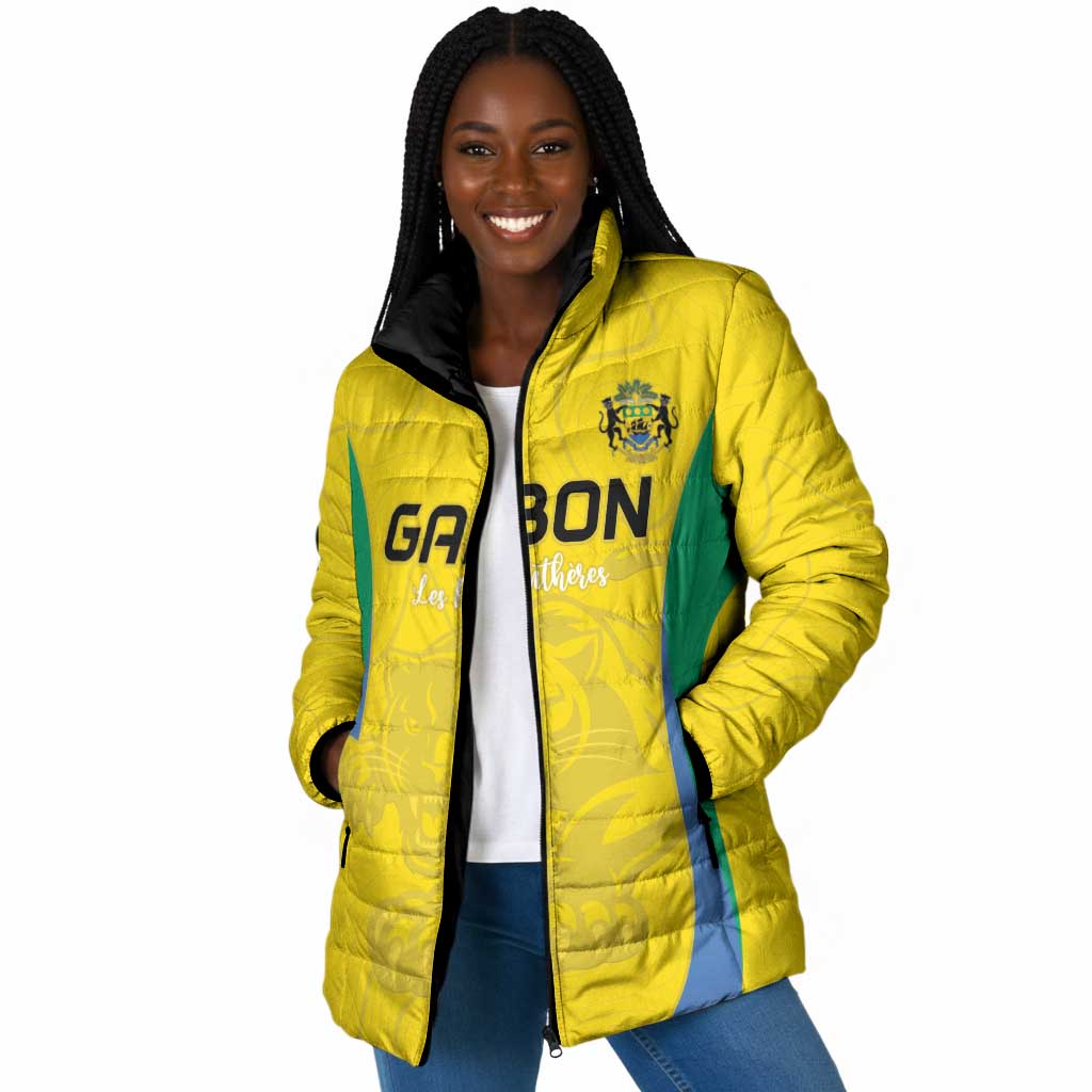 Custom Gabon Football Padded Jacket Go Champions Les Pantheres - African Pride