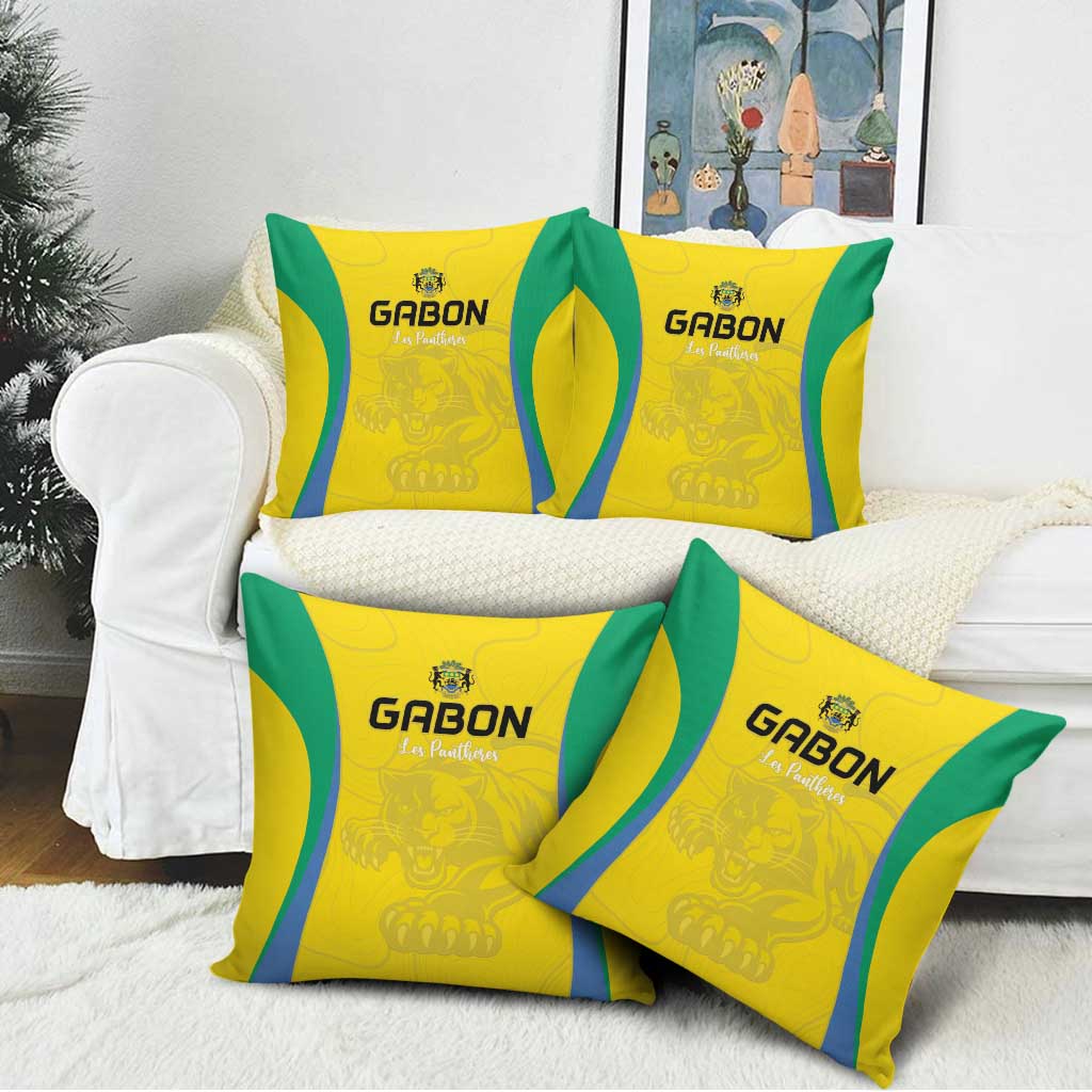 Gabon Football Pillow Cover Go Champions Les Pantheres - African Pride