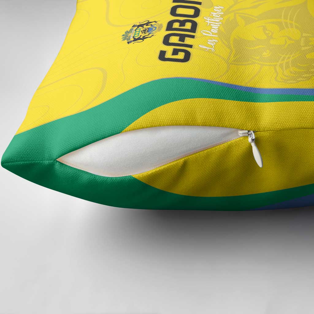 Gabon Football Pillow Cover Go Champions Les Pantheres - African Pride