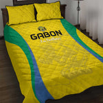Gabon Football Quilt Bed Set Go Champions Les Pantheres - African Pride