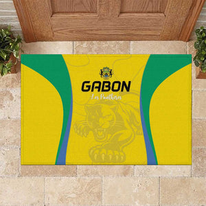 Gabon Football Rubber Doormat Go Champions Les Pantheres - African Pride