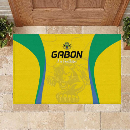 Gabon Football Rubber Doormat Go Champions Les Pantheres - African Pride