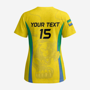 Custom Gabon Football Scrub Top Go Champions Les Pantheres - African Pride