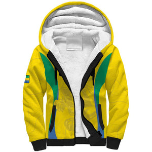 Custom Gabon Football Sherpa Hoodie Go Champions Les Pantheres - African Pride