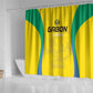 Gabon Football Shower Curtain Go Champions Les Pantheres - African Pride