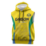 Custom Gabon Football Sleeveless Hoodie Go Champions Les Pantheres - African Pride