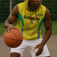 Custom Gabon Football Sleeveless Hoodie Go Champions Les Pantheres - African Pride