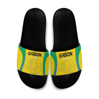 Gabon Football Slide Sandals Go Champions Les Pantheres - African Pride
