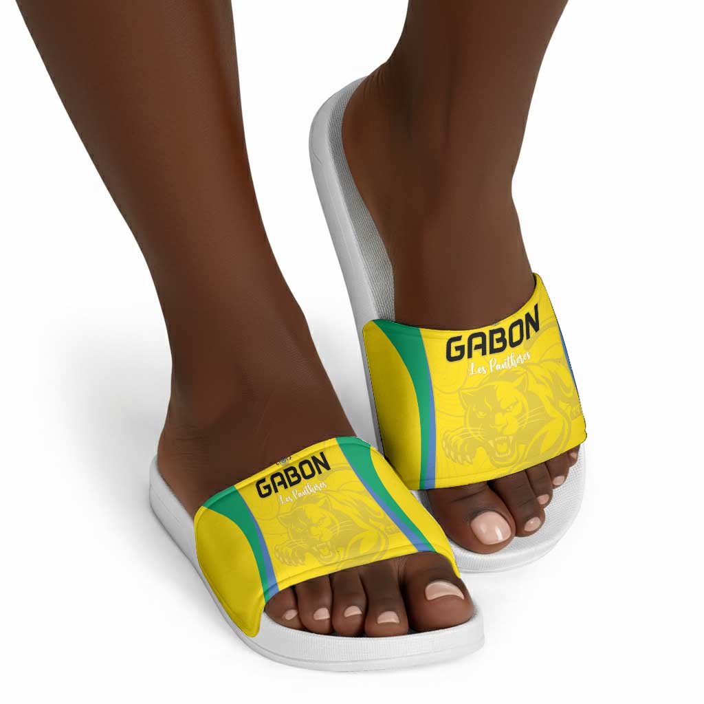 Gabon Football Slide Sandals Go Champions Les Pantheres - African Pride