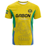 Custom Gabon Football T shirt Go Champions Les Pantheres - African Pride
