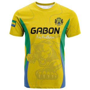 Custom Gabon Football T shirt Go Champions Les Pantheres - African Pride