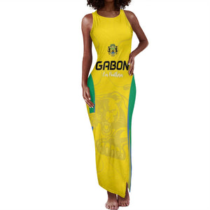 Custom Gabon Football Tank Maxi Dress Go Champions Les Pantheres - African Pride