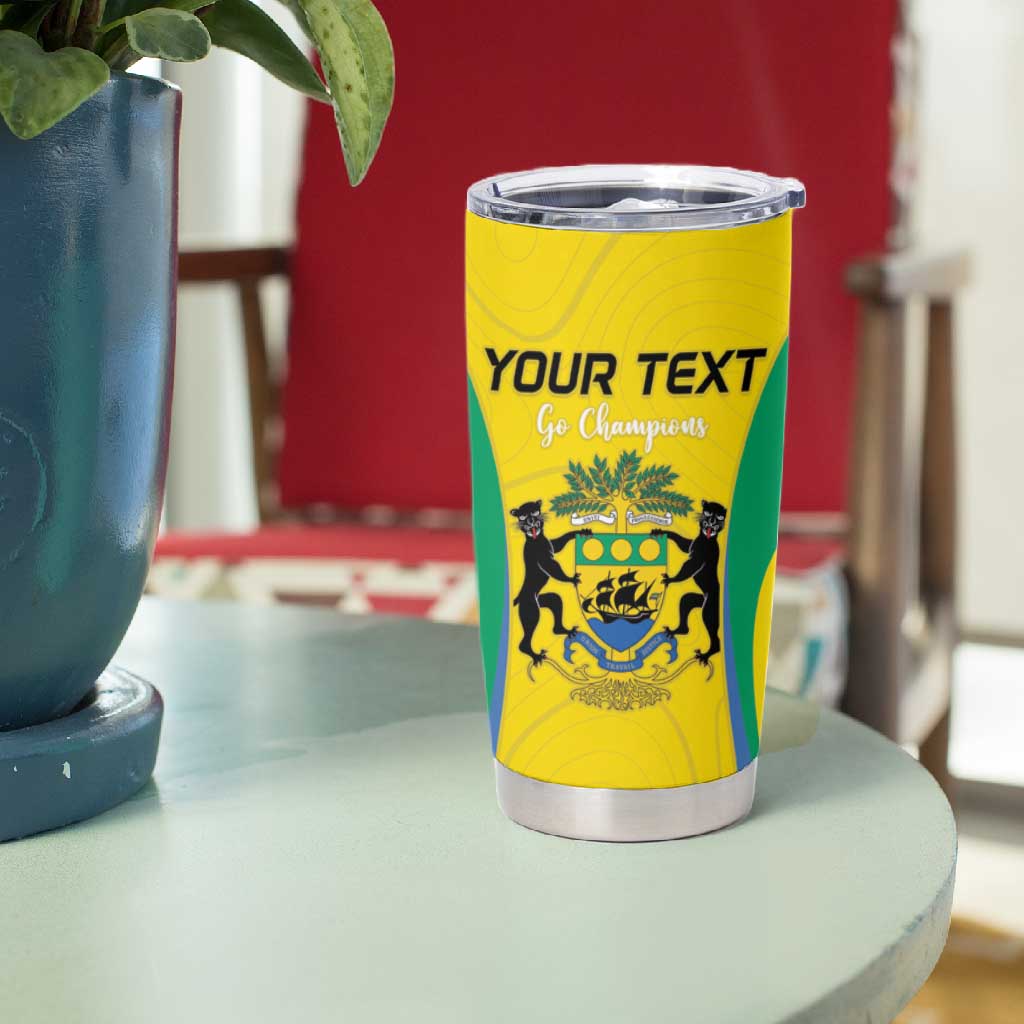 Custom Gabon Football Tumbler Cup Go Champions Les Pantheres - African Pride