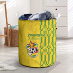 Zimbabwe Football Laundry Basket Come On Warriors - Kente Pattern - African Pride