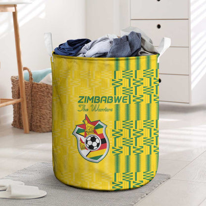Zimbabwe Football Laundry Basket Come On Warriors - Kente Pattern - African Pride