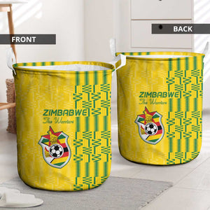 Zimbabwe Football Laundry Basket Come On Warriors - Kente Pattern - African Pride
