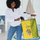 Zimbabwe Football Laundry Basket Come On Warriors - Kente Pattern - African Pride