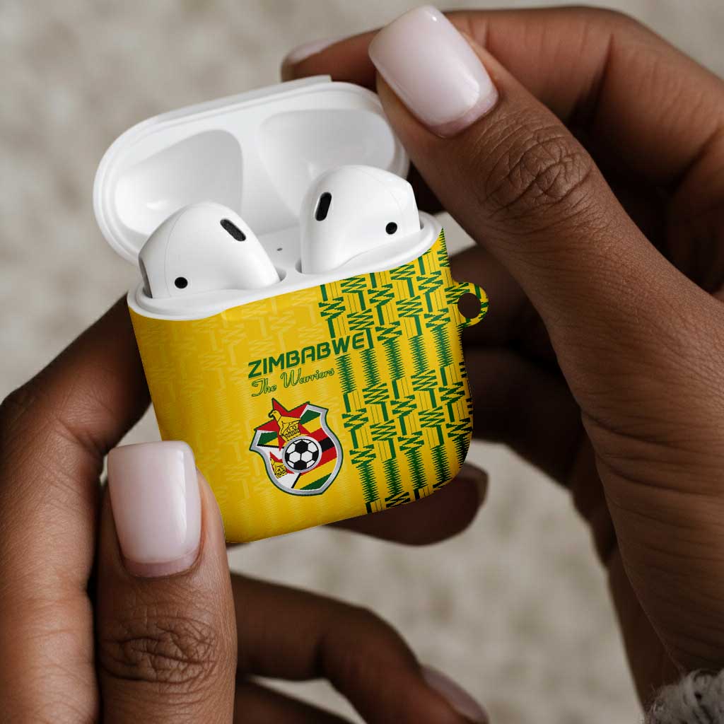 Zimbabwe Football AirPods Case Come On Warriors - Kente Pattern - African Pride