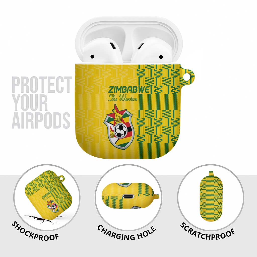 Zimbabwe Football AirPods Case Come On Warriors - Kente Pattern - African Pride