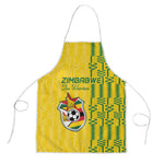Zimbabwe Football Apron Come On Warriors - Kente Pattern - African Pride