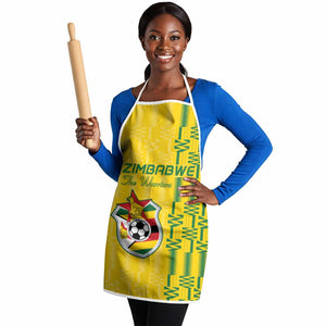 Zimbabwe Football Apron Come On Warriors - Kente Pattern - African Pride
