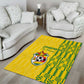 Zimbabwe Football Area Rug Come On Warriors - Kente Pattern - African Pride