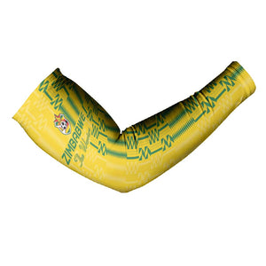 Custom Zimbabwe Football Arm Sleeves Come On Warriors - Kente Pattern - African Pride