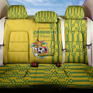 Zimbabwe Football Back Car Seat Cover Come On Warriors - Kente Pattern - African Pride