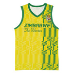 Custom Zimbabwe Football Basketball Jersey Come On Warriors - Kente Pattern - African Pride